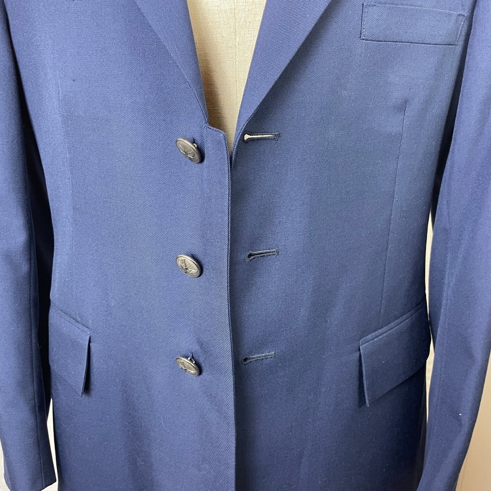 US Air Force Blue Dress Coat Uniform Suit Men's Jacket 40R, Pants 34R 3 Button - Picture 7 of 16